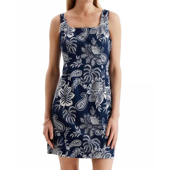 NEW TYLER BOE pamela embroidered shift dress in bellweather